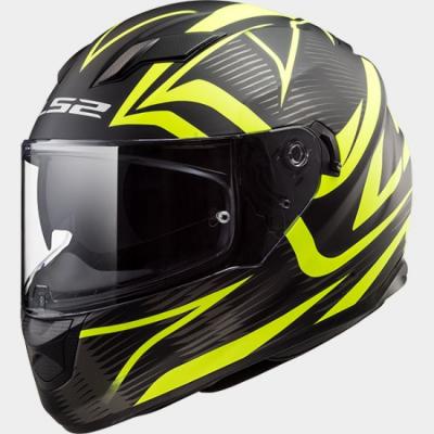 LS2 320 Evo Jink matt fekete/sárga bukósisak